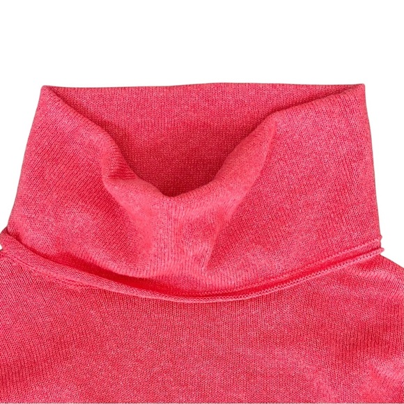 MaisonCashmere Italy Cowl Neck Oversized Cashmere Sweater in Coral Red Size L - Picture 3 of 10